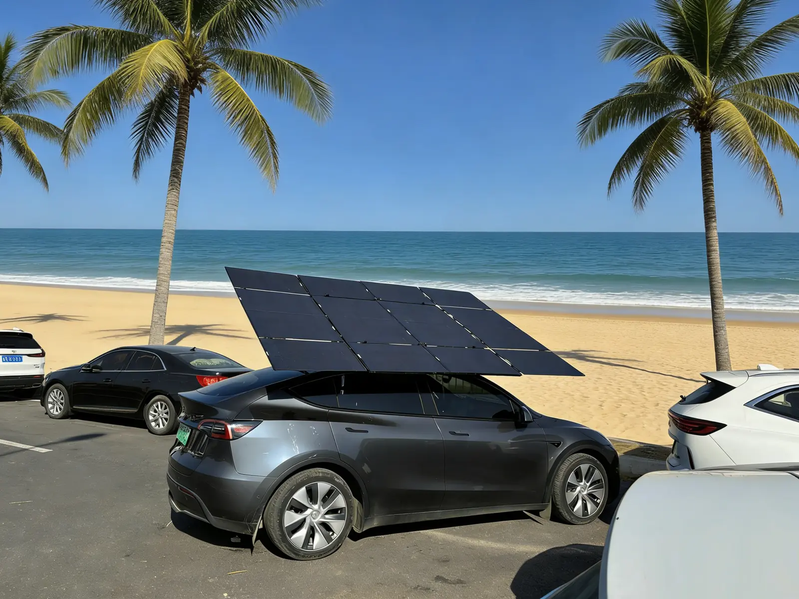 SolarSails TOPCon solar panel technology on vehicle roof